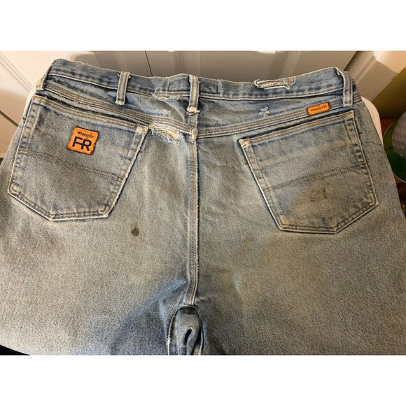 WRANGLER FR‎ Jeans Men’s Sz 38 x 32 Distressed Torn Frayed Flame Resistan… - Picture 12 of 12